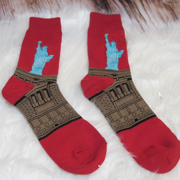 Other - Brand New! Red Statue of Liberty Socks!